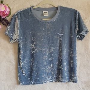 PINK VS Velvet Blue Crop Top